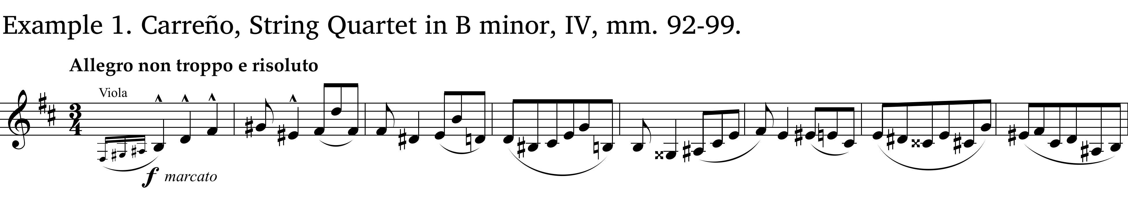 Example 1, Carreño Quartet